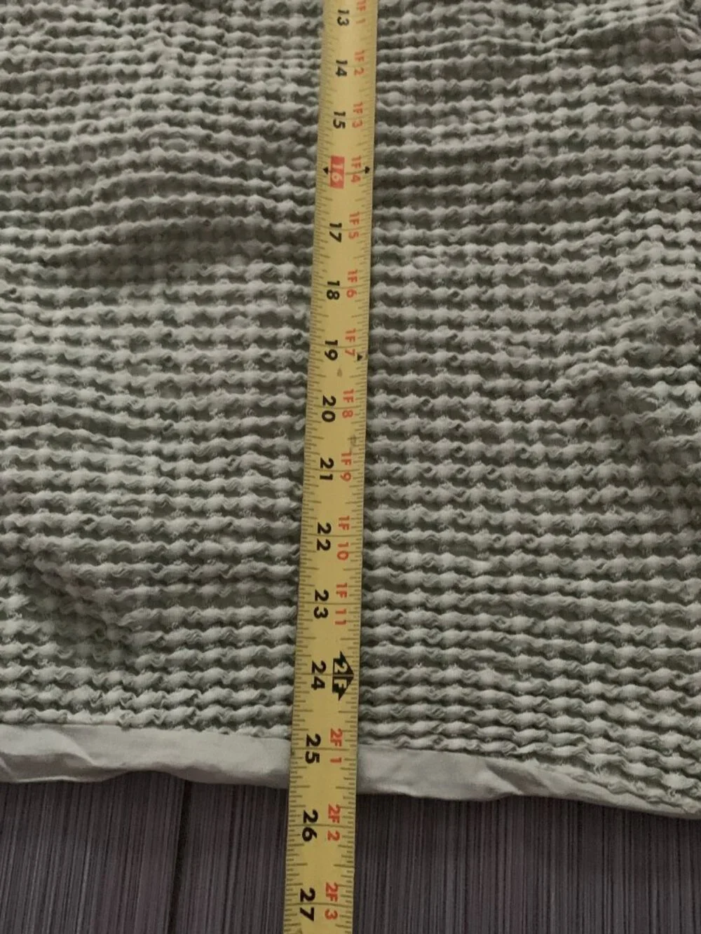 Nicole Miller Sage Green Waffle Weave Cotton Pillow Shams Set of 2 (26x20)